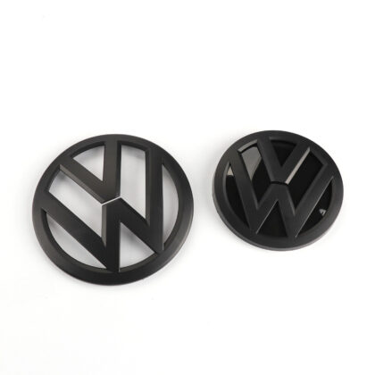 VW Volkswagen Golf 7 VII MK7 - Coppia Logo - Anteriore Posteriore - Nero Opaco