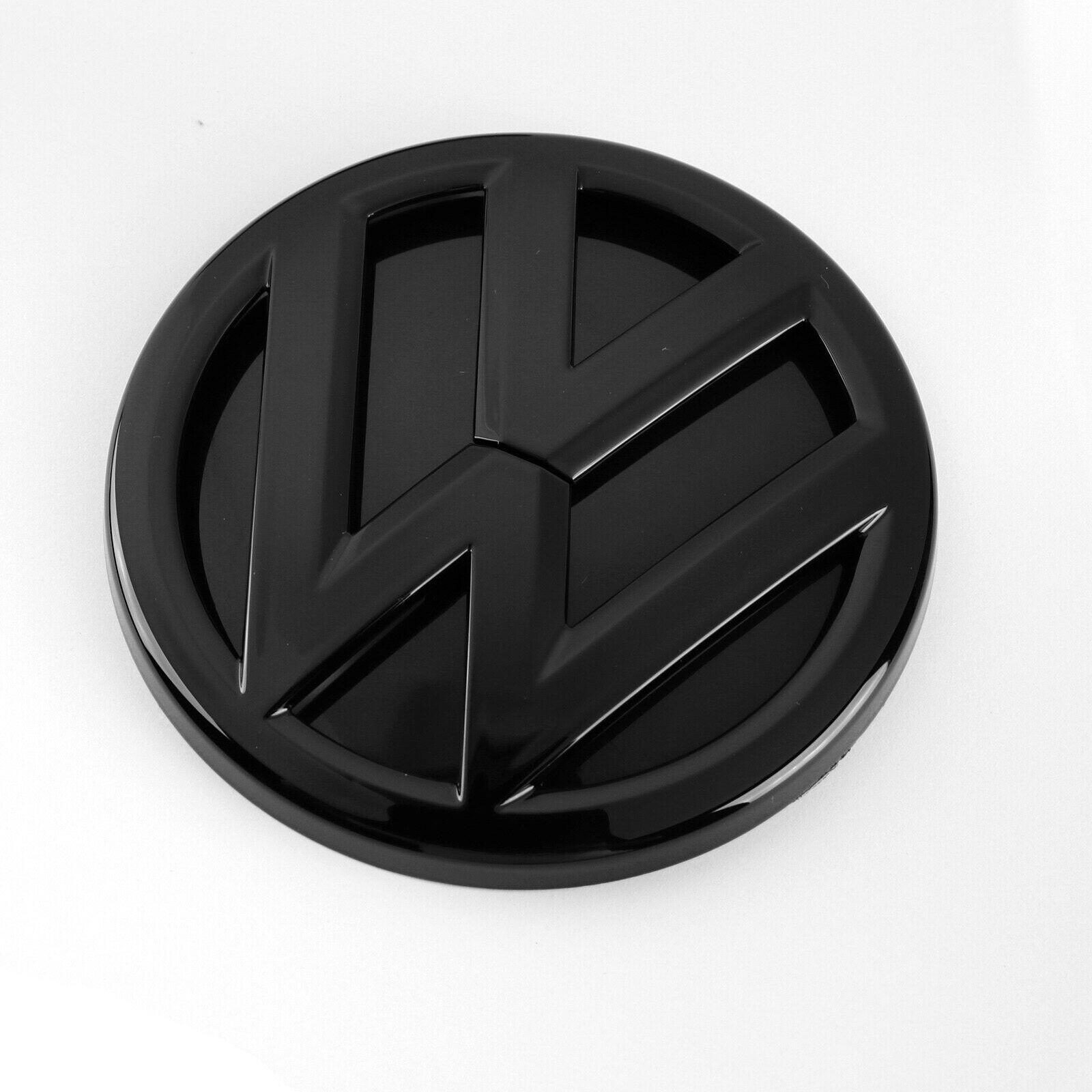 VW Polo 5 (6C) 2014-17 - Coppia Stemma Logo - Anteriore Posteriore - Nero Lucido - immagine 3
