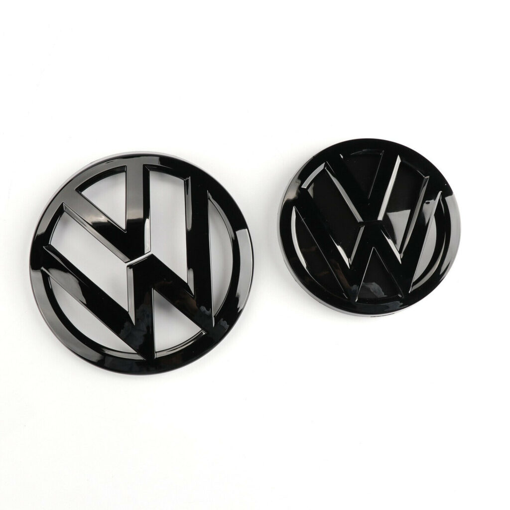 VW Volkswagen Golf 7 VII MK7 - Coppia Logo - Anteriore Posteriore - Nero Lucido