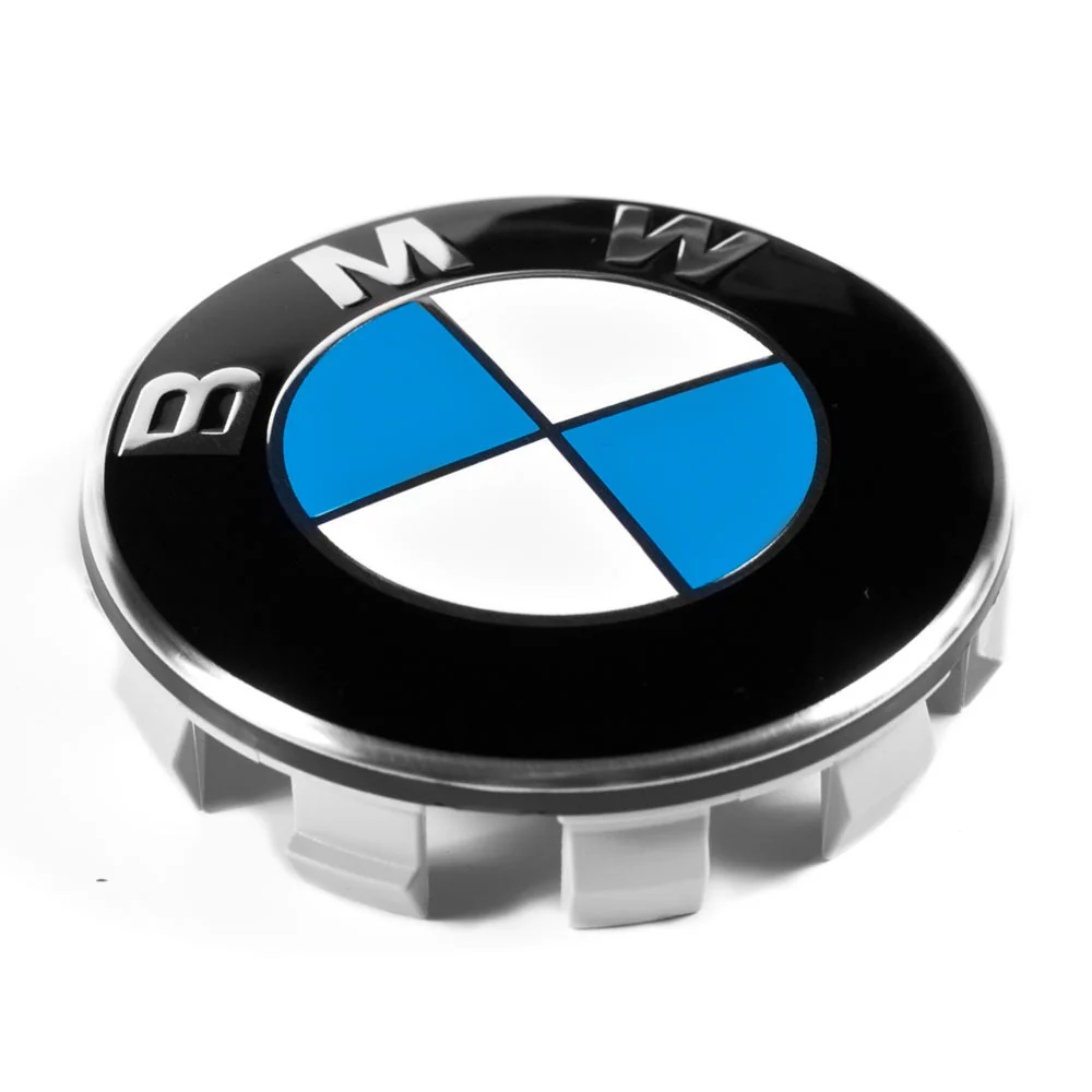 Set Di 4 Tappi Coprimozzo Logo Stemma - BMW - 56mm 60mm 68mm - immagine 4