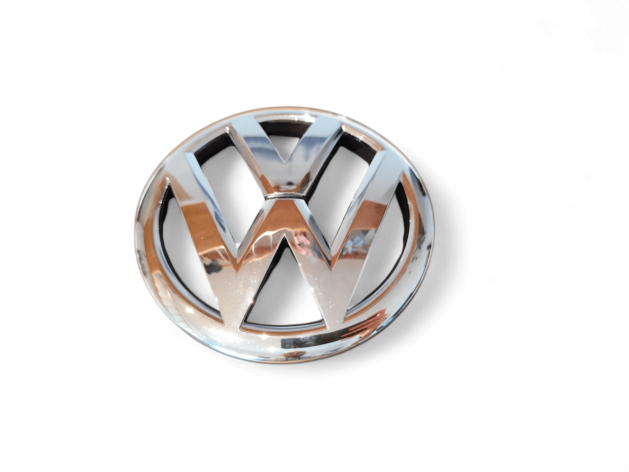 VW Polo 5 (6R) 2009-2013 - Coppia Stemma Logo Anteriore Posteriore - Argento Cromato - immagine 2