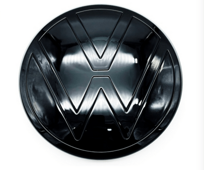 VW Volkswagen Transporter T7 Multivan California Caravelle - Coppia Stemma Logo Anteriore Posteriore - Nero Lucido (Copia) - immagine 3
